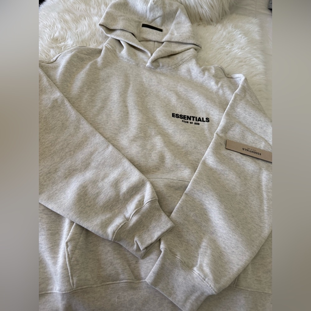 Authentic Essentials light Oatmeal hoodie NWT